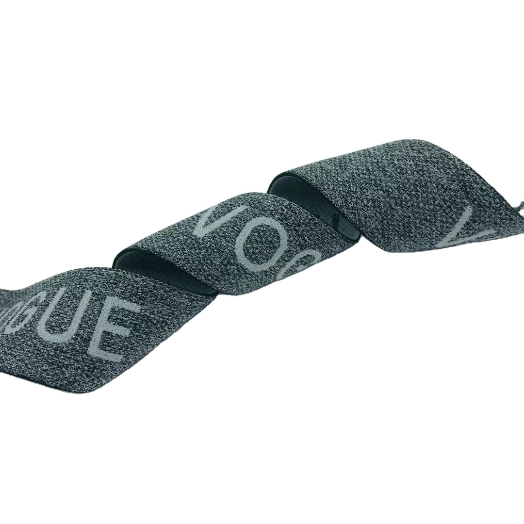Soft sewing customized printed jacquard elastic band underwear elastic tape for underwear boxer waistband Printed Webbing