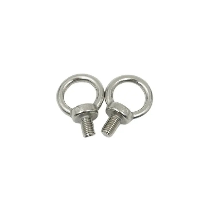 Round Eye Bolts Nuts Metric Thread Type Zinc Plated