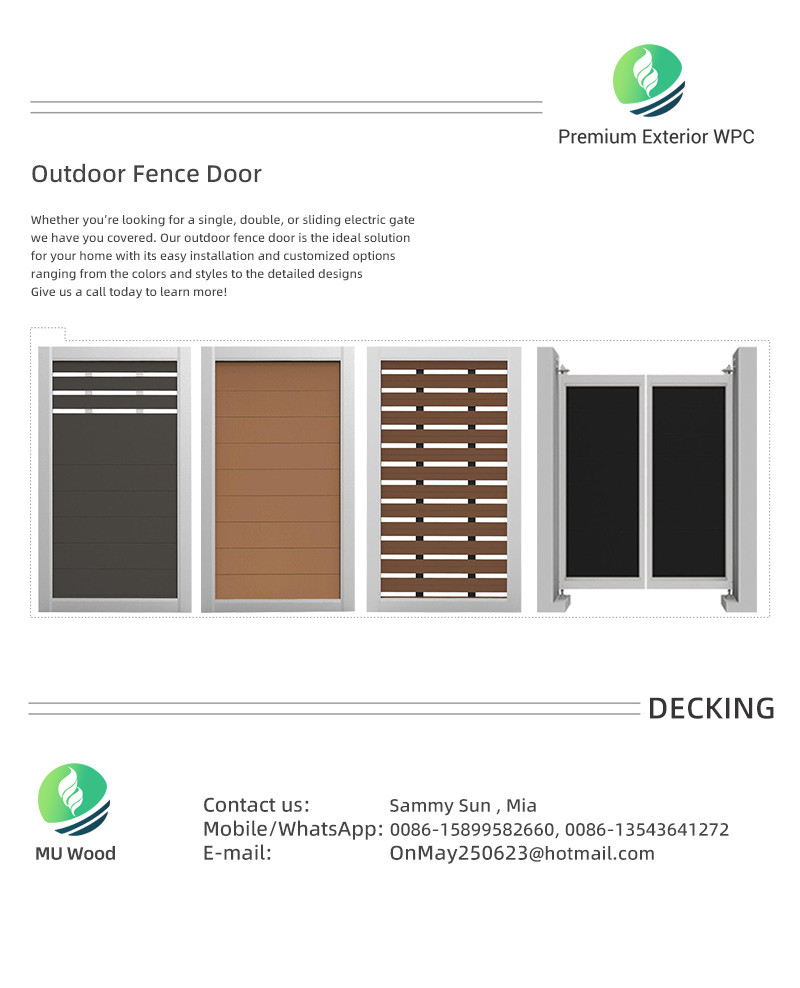 Outdoor WPC Door Board Fireproof Wood Plastic Composite Material