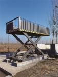 Industrial Steel Scissor Lift Table 48 Inches Lifting Height Yellow Push Button