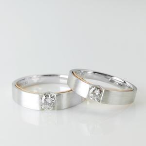 China Double Layer Men17 8g Diamond Couple Rings For Engagement wholesale