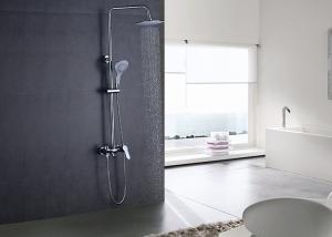 China Chrome Finished Brass Bathroom Shower Set ROVATE Adjustable Handheld Shower wholesale