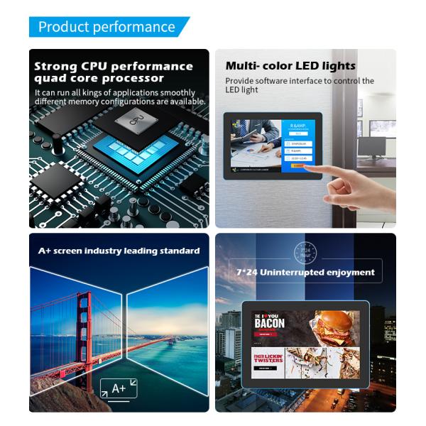 10.1 Inch POE Android Meeting Room Tablet with LED Light Bar