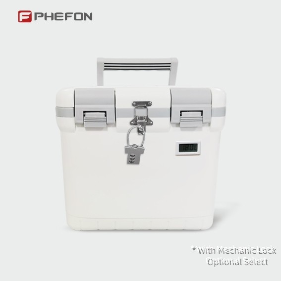 6L Portable Medical Cooler Box Outdoor Locking PU Foam Medicine Ice Cooler Box 48H Cold Time