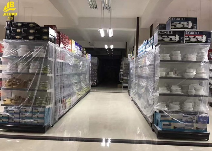 Steel Grocery Store Shelving Systems , 60-65kg/ Layer Load Convenience Store Shelving