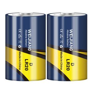 China Mercury Free Alkaline Battery D Size 1.5V ZnO2 Alkaline D Size Battery wholesale