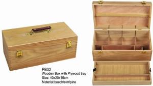 China Plywood Tray Art Storage Containers For Kids Artwork Silk Screening Logo Printed wholesale