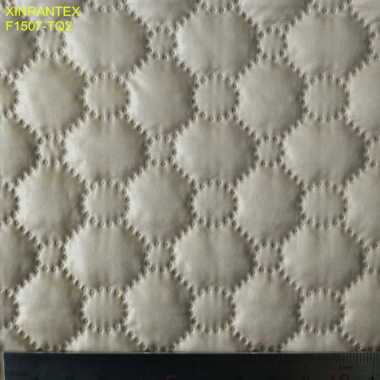 F6059 ultrasonic embossing laminating 100% polyester termo qualiting fabric for winter heavy downcoat