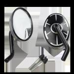Aluminum Alloy Rearview Mirror Series Anti-Glare and Weatherproof Round Black