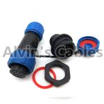 SP13 Series Aviation Connector , Waterproof Electrical Connectors Copper