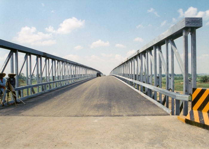 Max. Span Length Single Lane 81m Modular Bridge Construction Temporary Steel Bridge