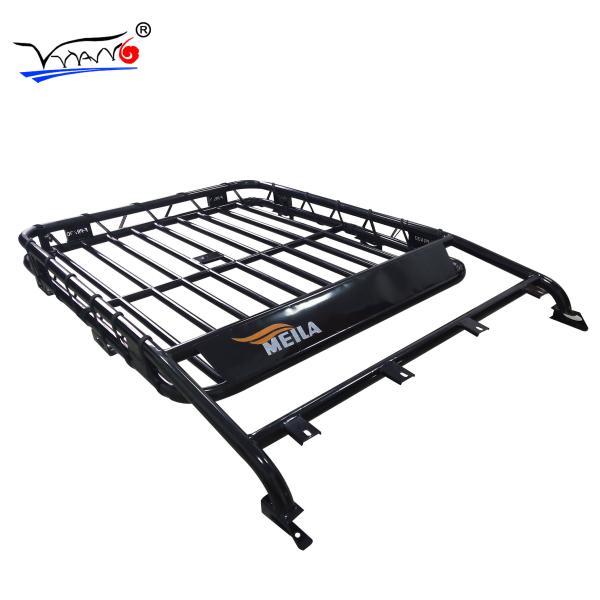 E008A 38mm Iron Tube Roof Top Cargo Basket , Stainless Steel Luggage Roof