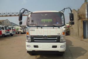 China Transit 6cbm Truck Mounted Concrete Mixer, Low Angle Cement Delivery Trucks on sale