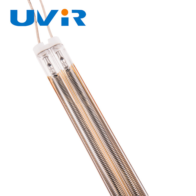 Gold Coating Infrared Heater Tube Lamp 415V Semi Gold Plated Straight
