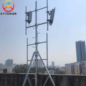 China Galvanized Cell Phone Steel Pole Telecommunication Rooftop Tower wholesale