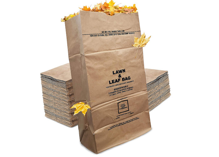 125gsm Multiwall Kraft Paper Bags Heavy Duty Yard Waste Bags With Customized Logo