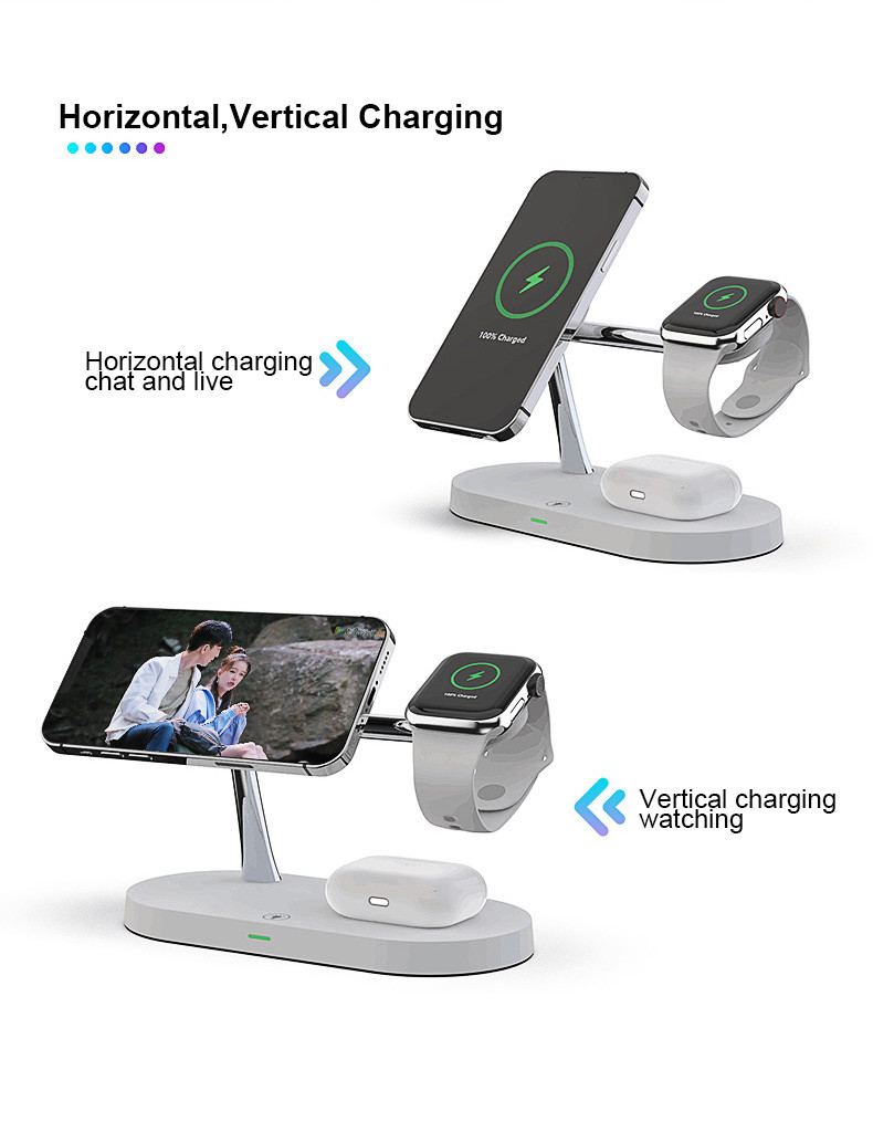5-in-1 Wireless Charger With Night Light And Multiple Safe Protection
