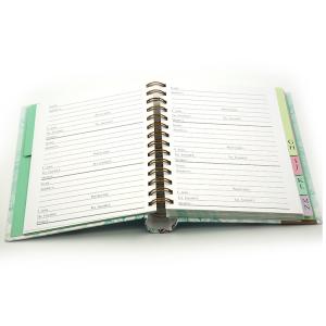 China Hidden Hardcover Spiral Binding Book Printing Service With Tab Dividers 176*190mm wholesale