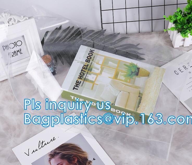 Transparent pvc handle plastic bag with logo, promotional clear tote pvc handle shopping bag pvc tote bag, underwear clo