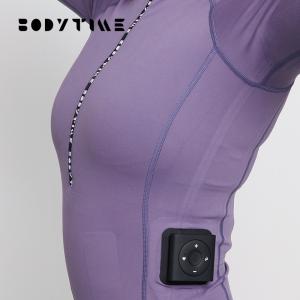 China EMS system Womens Fitness Clothing Nylon Purple Custom Sportswear Shirts wholesale