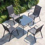 Leisure Outdoor Furniture Metal Teslin Mesh Armchair for Garden Balcony Patio