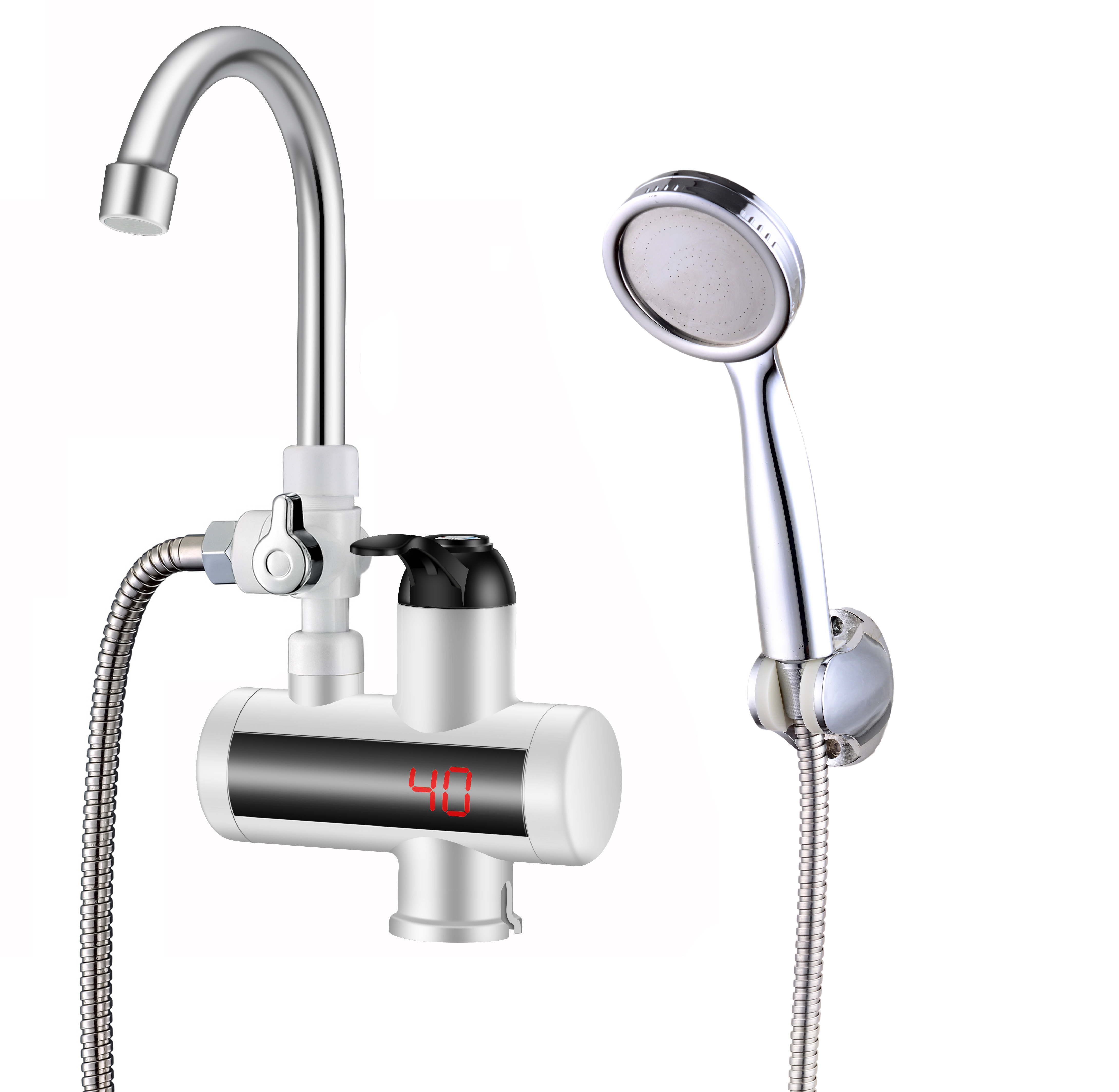 ABS Plastic 220v Bathroom Hot Water Tap 3000w fast electric heated basin tap