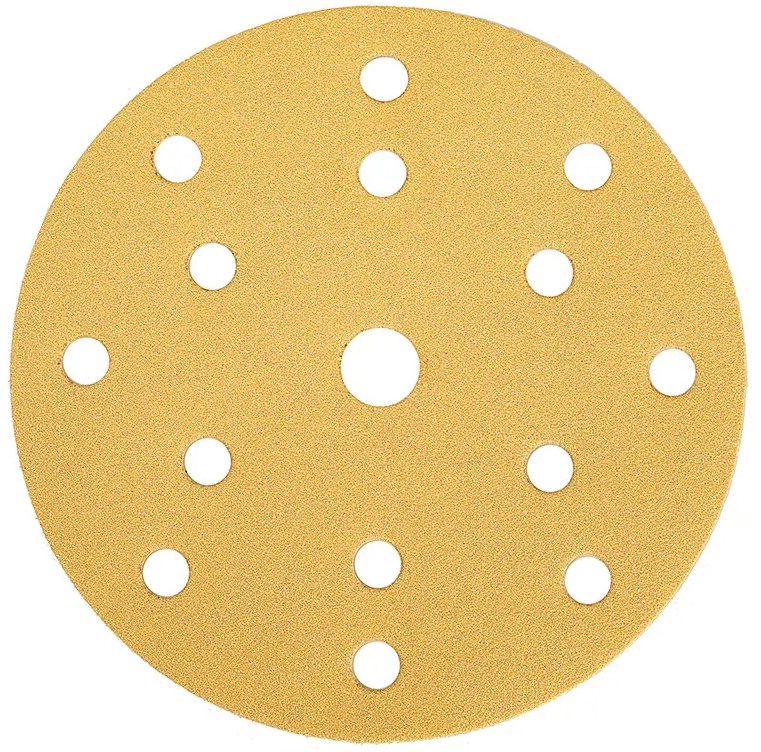 5" Gold Sanding Discs 8Hole Hook and Loop Sandpaper Woodworking or Automotive