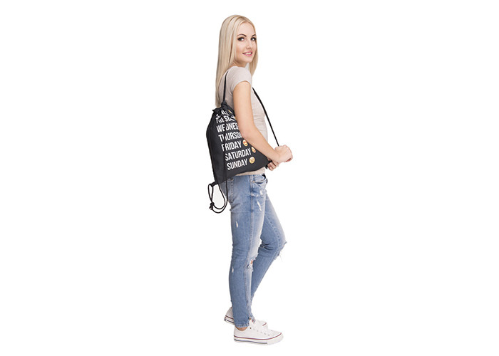 Personalised Ladies Gym Drawstring Backpack Custom Cinch Sacks