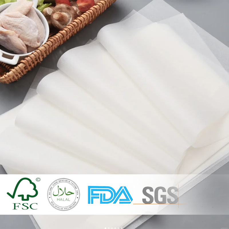 Custom Size Silicone Coated Parchment Baking Paper Jumbo Roll with 35-60gsm Wood Pulp