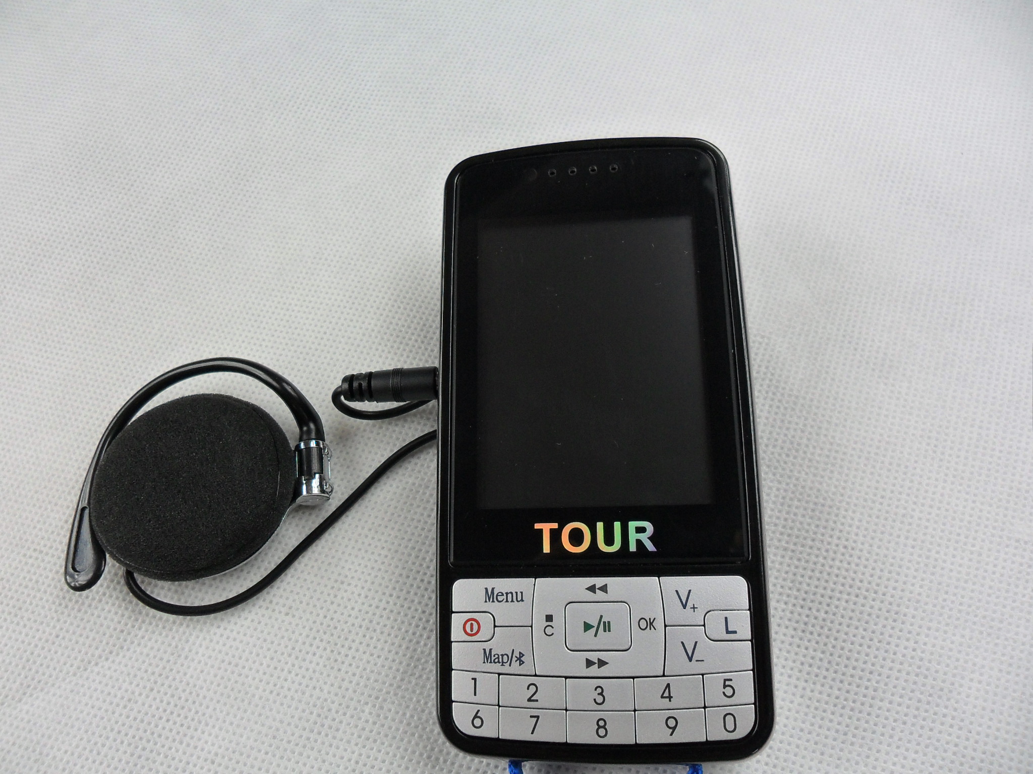 007B Automatic Tour Guide System With LCD Screen , Black Tour Guide Microphone System