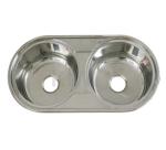 9" Depth Top Mount Stainless Steel Double Bowl Sink With Rounded Corners 20