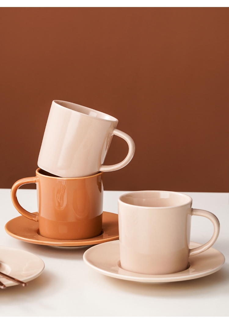 Color Glaze Porcelain Water Milk Tea Mug 250ml For Business Gifts And Custom Design