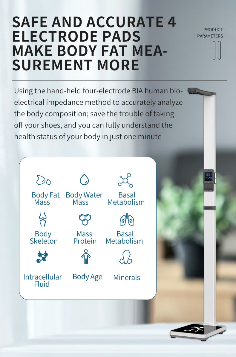 Ultrasonic Smart Body Fat Measuring Scale Height Weight Balance Vending Machine