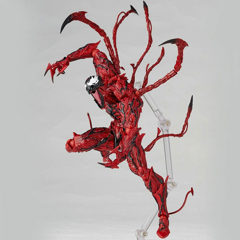 6 Inches Venom Joint Movable Figurine Model for Red Venom Slaughtering Spider Man