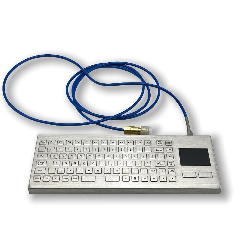 IP67 Desktop Industrial Waterproof Keyboard With Touch Pad SUS304 stainless steel