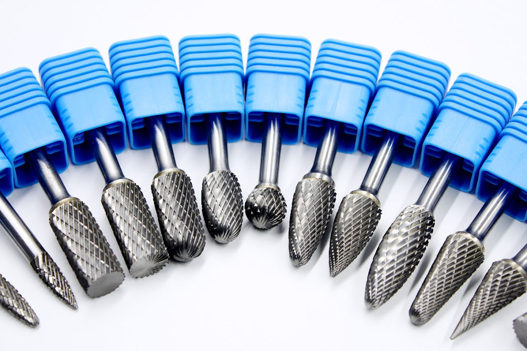 1/4 Inch Shank Burrs Tool Bit 6mm Double Cut Carving Grinder Bit Engraving Tungsten Carbide Burr