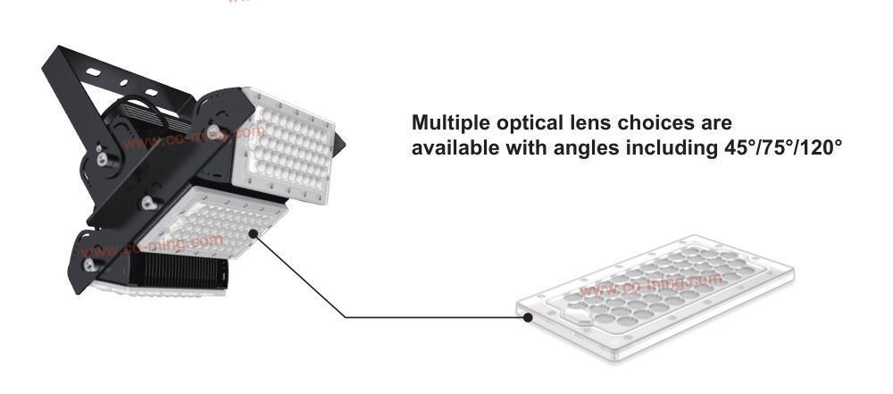 Aluminium cooling fin LED Flood lights Ra70 80 140lm/w Meanwell Driver 75w 10500lm
