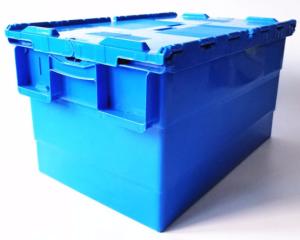 China Blue Grey Green 60L Plastic Storage Container With Lid wholesale