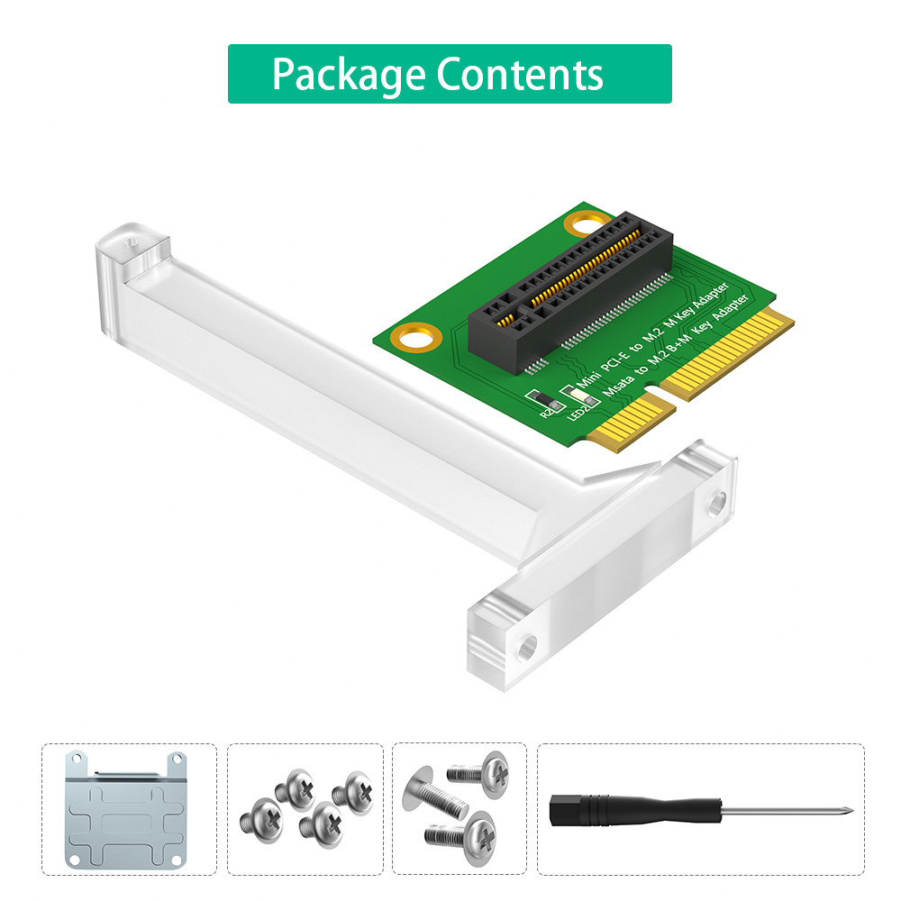 M.2 NGFF Nvme SSD To Mini PCI-E Adapter (Vertical Installation) For 2280 NVME SSD
