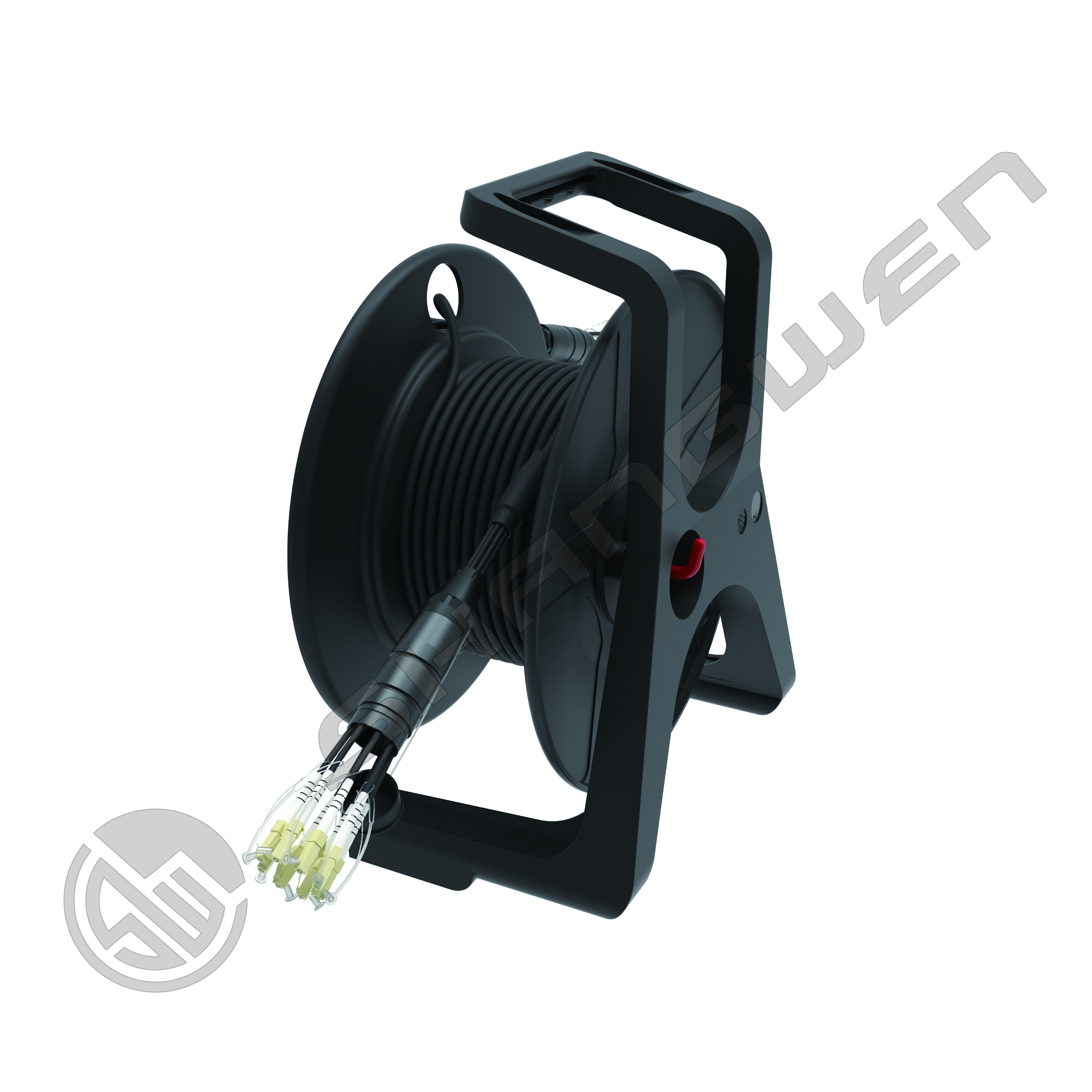 4 6 8 CH TPU Armored Jumper LC FC SC ST Multimode Fiber Optic CL3 Cable Cores for Network Device Reel Drum OM2/OM3/OM4