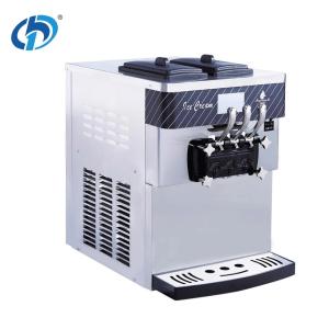 China Stainless Steel Table Top 3 Flavors Commercial Automatic Soft Serve Ice Cream Maker Machine 540*785*835 mm 86KG wholesale