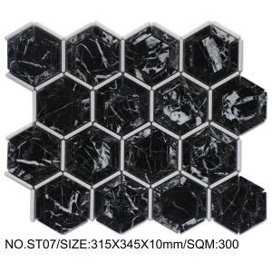 China Scratch-resistant Black 315x345mm Swimming Pool Mosaic For Balcony wholesale