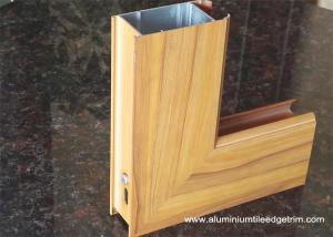China Aluminium Side - hinged Door Extrusion Profile Wood Grain Effect wholesale