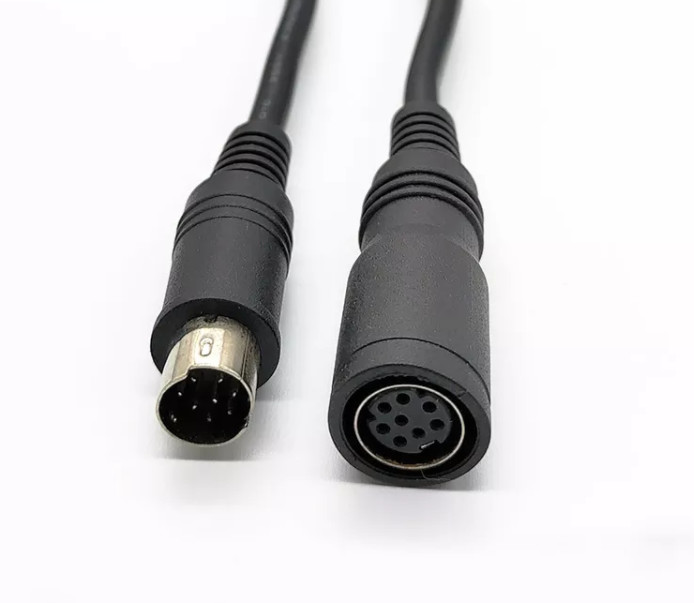 Custom Male Female Extension Cable 9 Pin Mini Din Cable