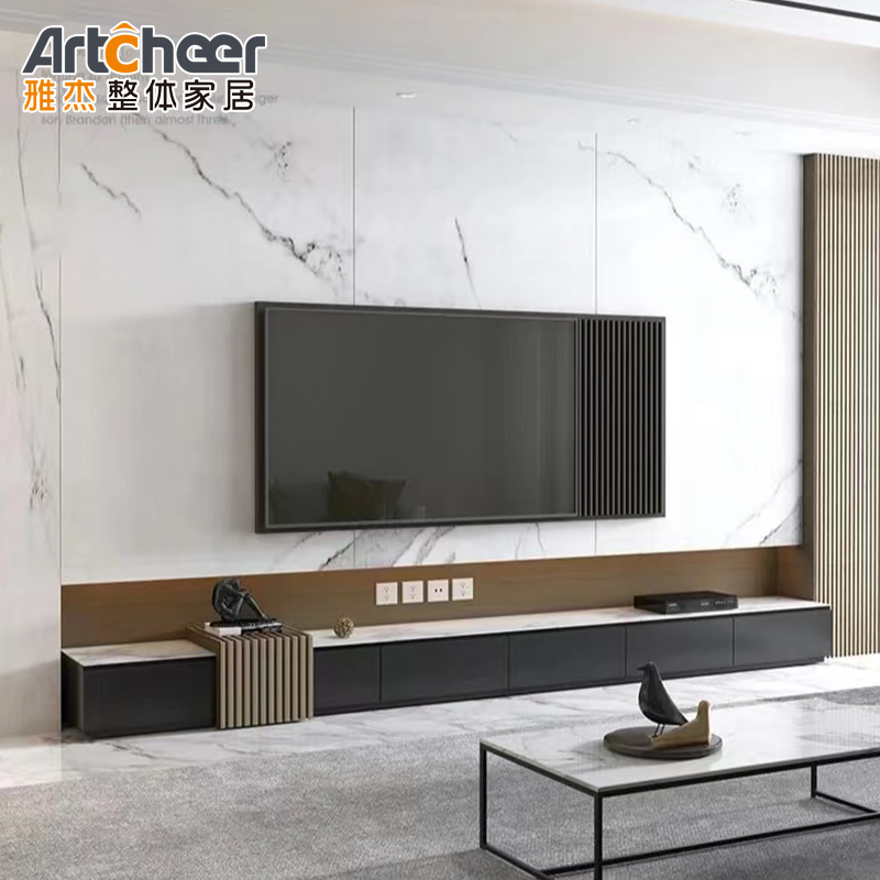 Customized Living Room Furniture Traditional TV Stands with Sintered Stone Table Top