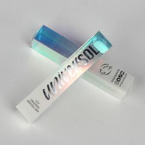 China Custom Holographic Plastic Mascara Packaging Box For Cosmetics wholesale