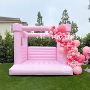China Commercial Grade Light Pastel Color Bounce House Inflatable Jumping White Bouncy wholesale