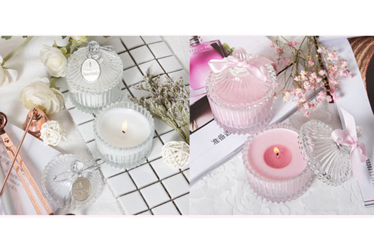 Luxury Glass Cylinder Candle Holder Tent Shape SGS CE Certification