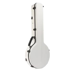 China Anti Pressure Fiberglass Hardshell Banjo Case White Extremely strong wholesale