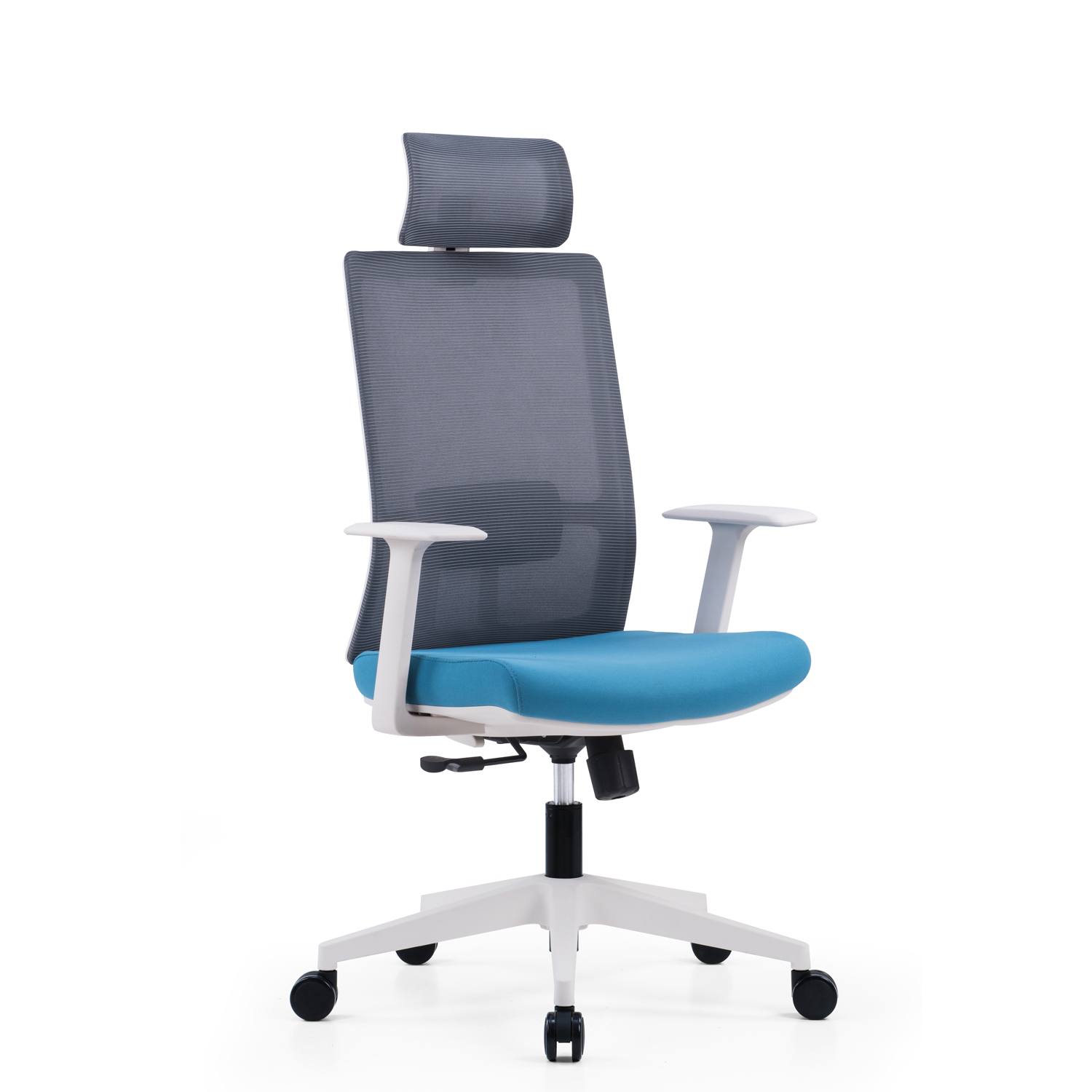 Executive Chair with Headrest White Office Furniture 580*640*1150-1250mm OEM Accepted